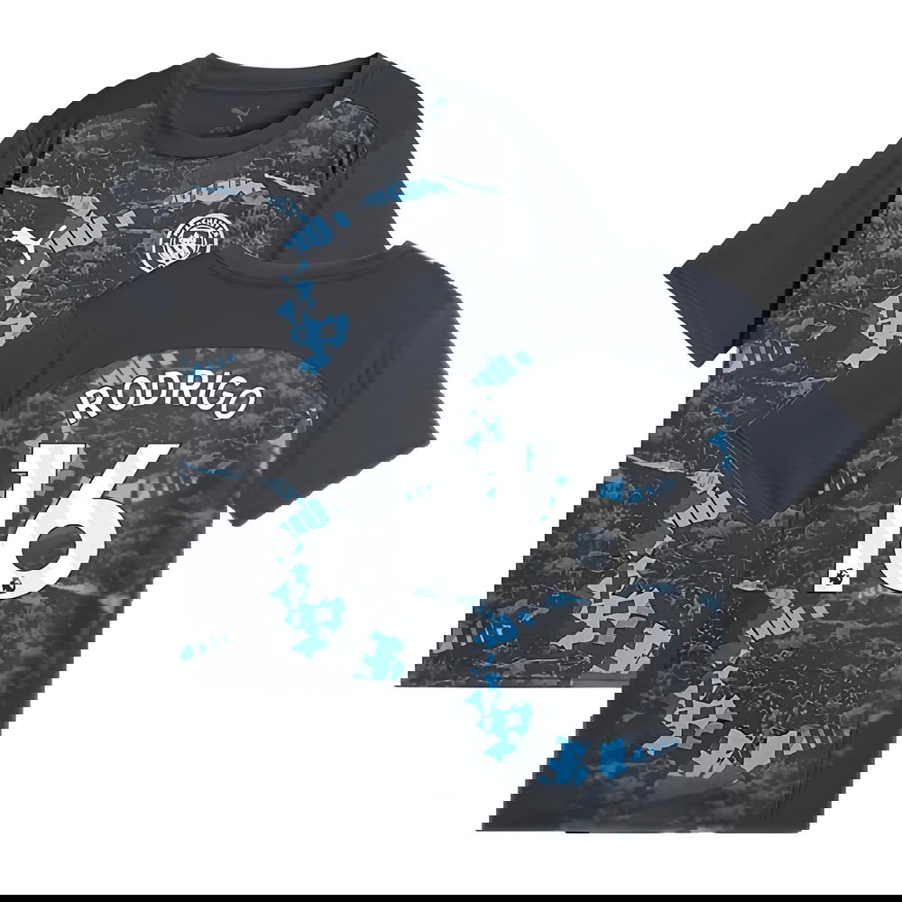 2024-2025 Man City Prematch SS Jersey (Strong Gray) - Kids (Rodrigo 16)