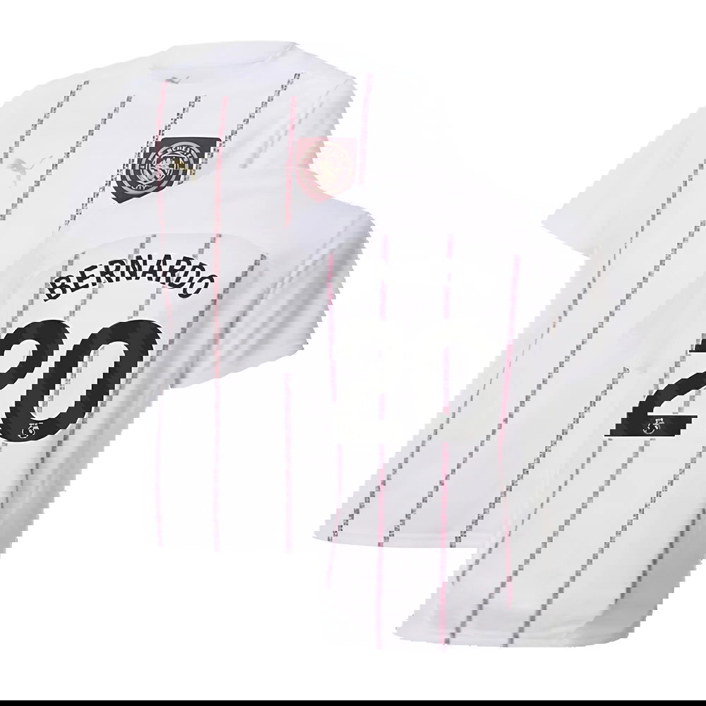 2024-2025 Man City Prematch SS Jersey (White) - Kids (Bernardo 20)