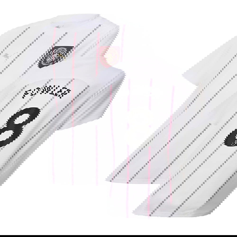 2024-2025 Man City Prematch SS Jersey (White) - Kids (Fowler 8)