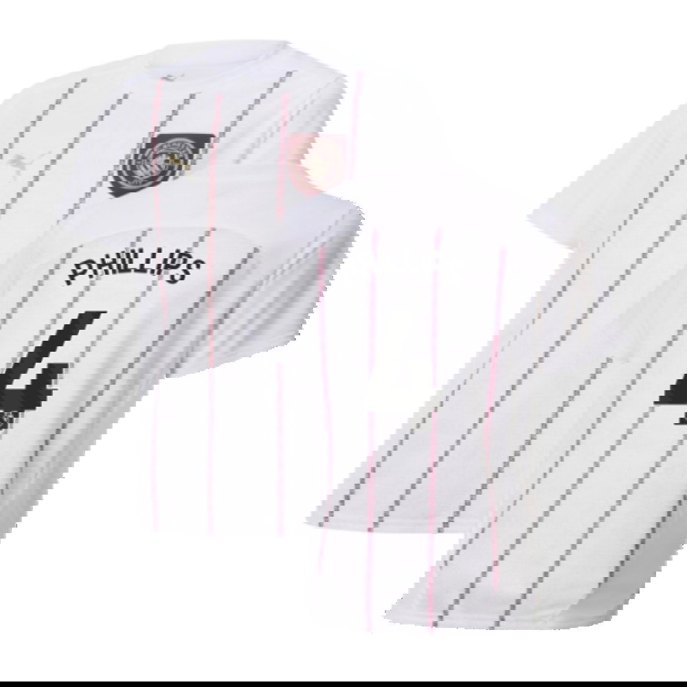 2024-2025 Man City Prematch SS Jersey (White) - Kids (Phillips 4)