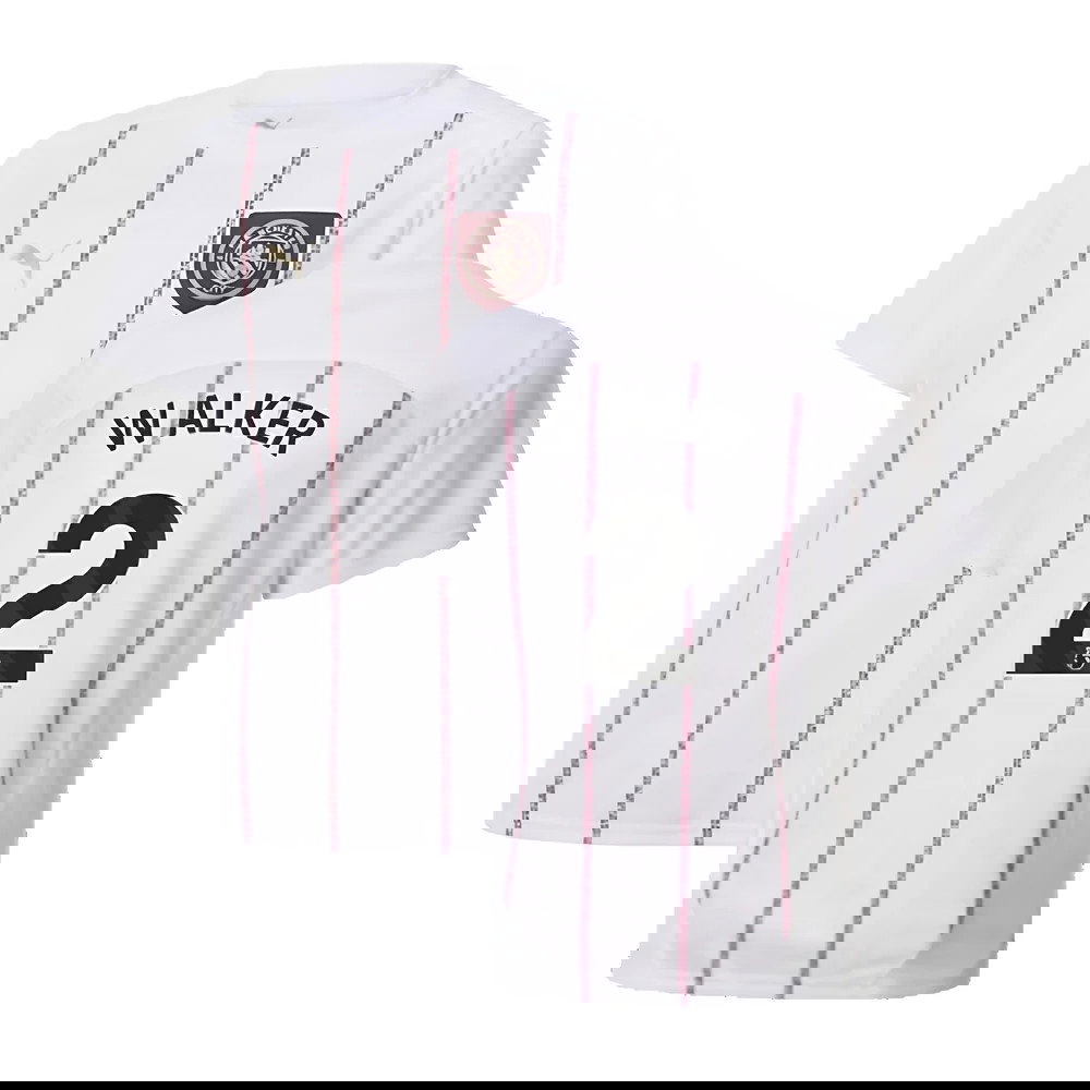 2024-2025 Man City Prematch SS Jersey (White) - Kids (Walker 2)
