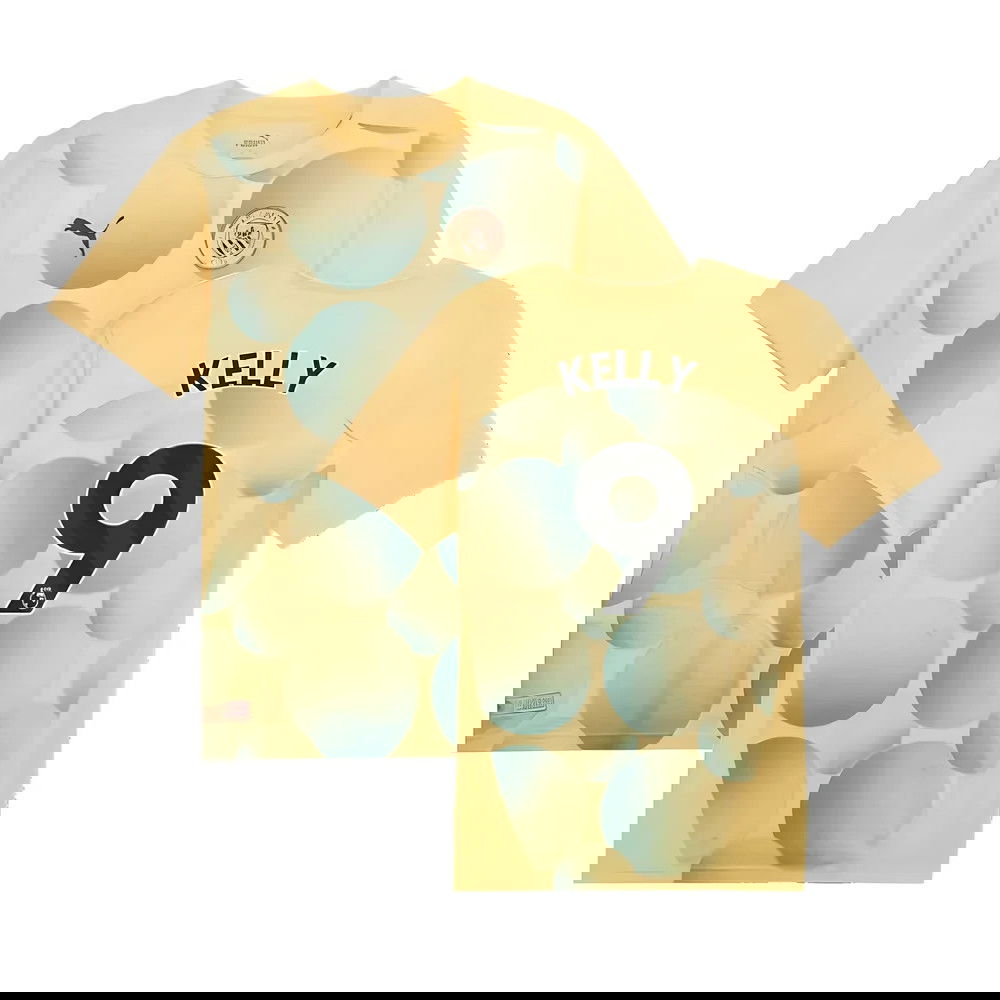 2024-2025 Man City Prematch SS Shirt (Flaxen) - Kids (Kelly 9)