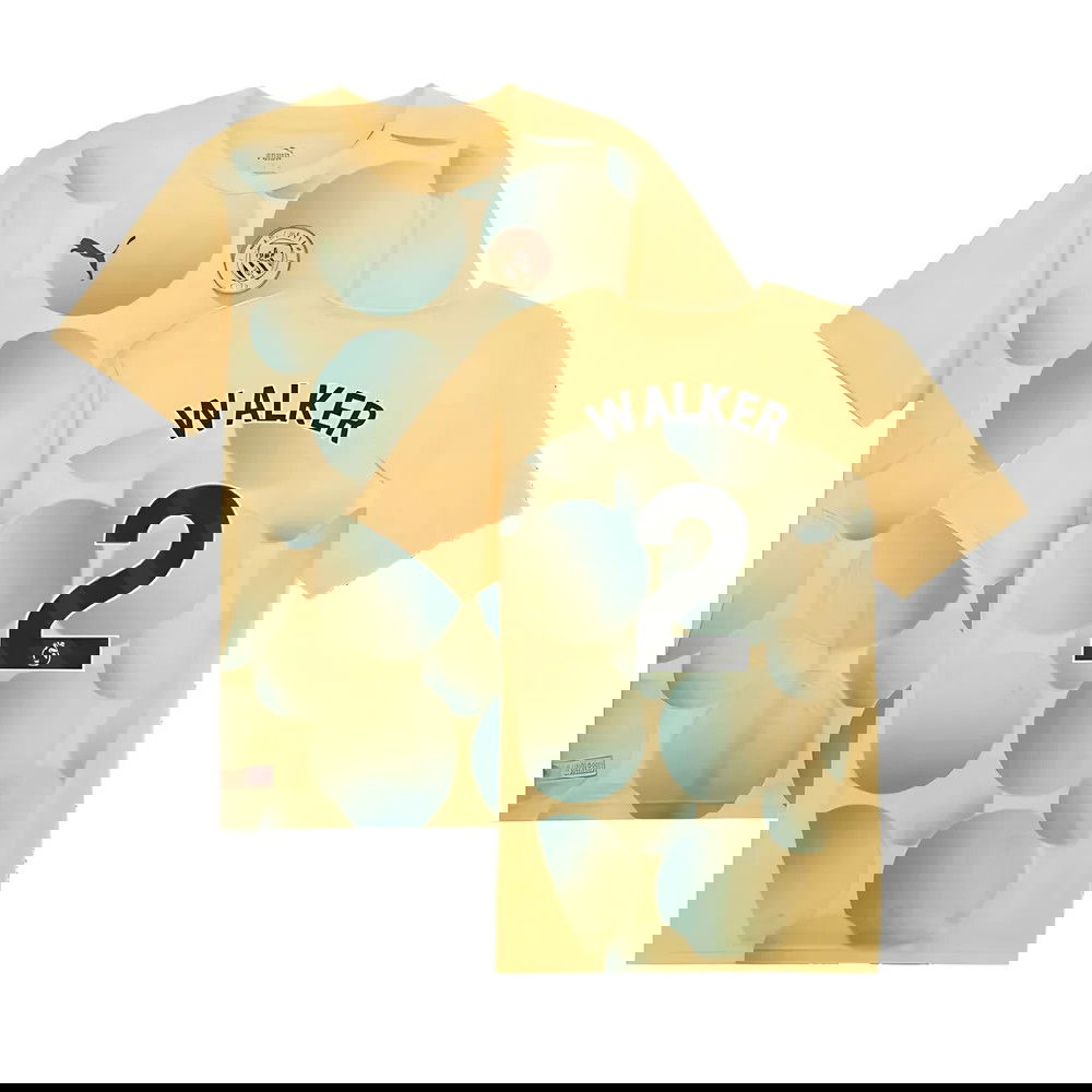 2024-2025 Man City Prematch SS Shirt (Flaxen) - Kids (Walker 2)