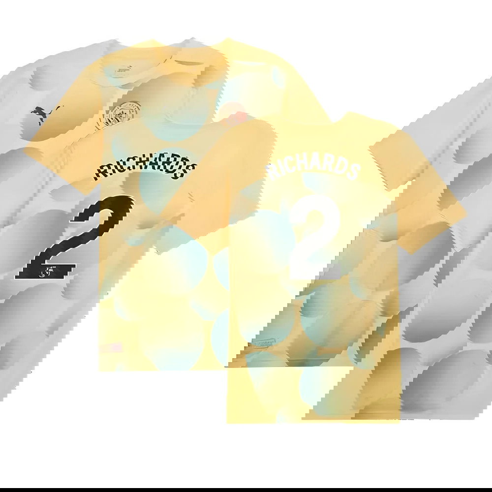 2024-2025 Man City Prematch SS Shirt (Flaxen) (Richards 2)