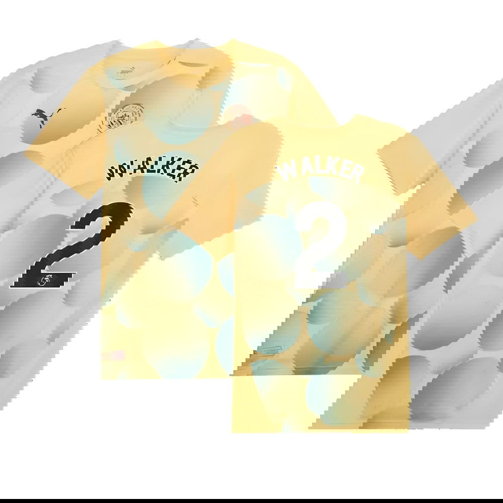 2024-2025 Man City Prematch SS Shirt (Flaxen) (Walker 2)