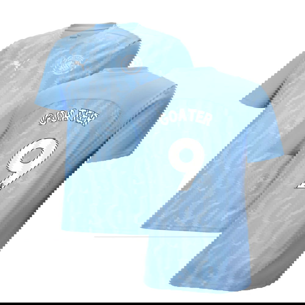 2024-2025 Man City Prematch SS Shirt (Light Blue) (Goater 9)