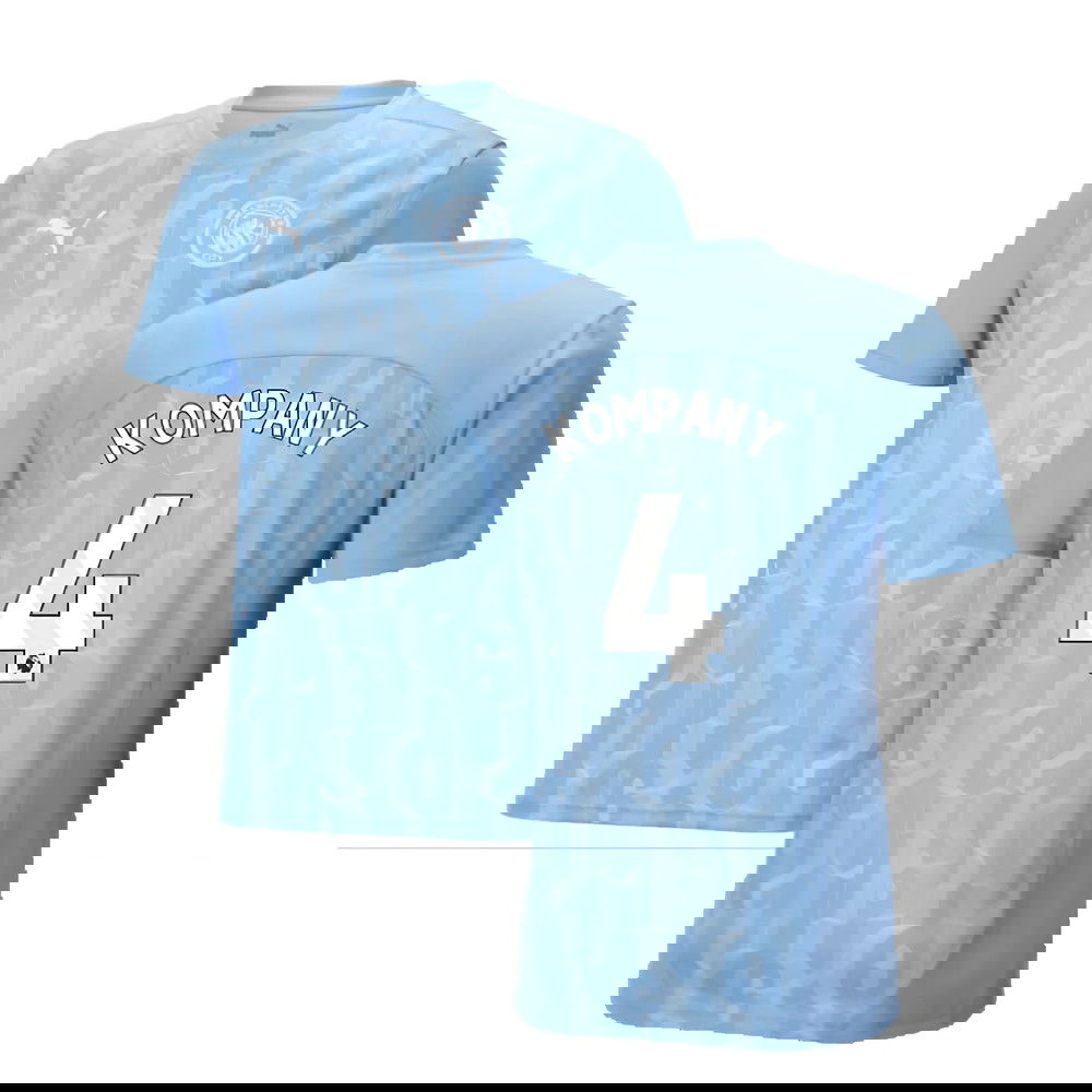 2024-2025 Man City Prematch SS Shirt (Light Blue) (Kompany 4)