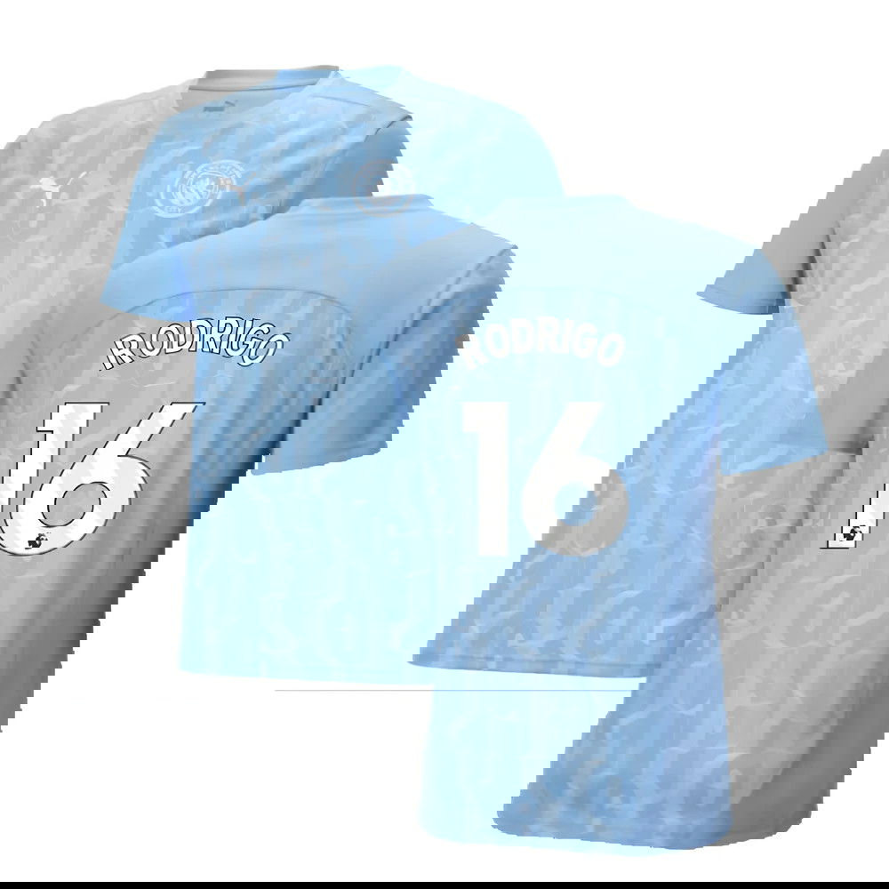 2024-2025 Man City Prematch SS Shirt (Light Blue) (Rodrigo 16)