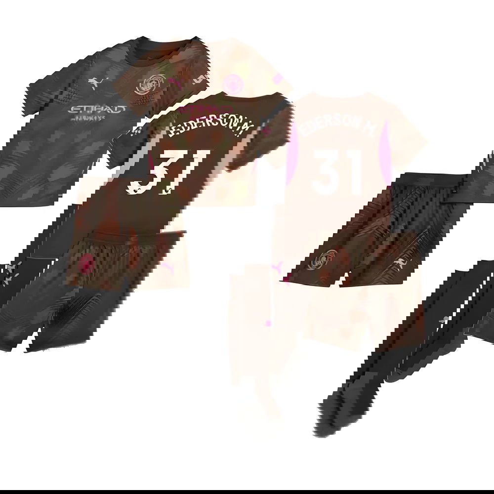 2024-2025 Man City Third Goalkeeper Mini Kit (Ederson M. 31)