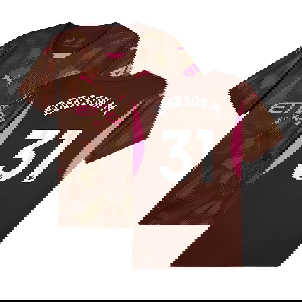 2024-2025 Man City Third Goalkeeper Shirt (Espresso Brown) (Ederson M. 31)