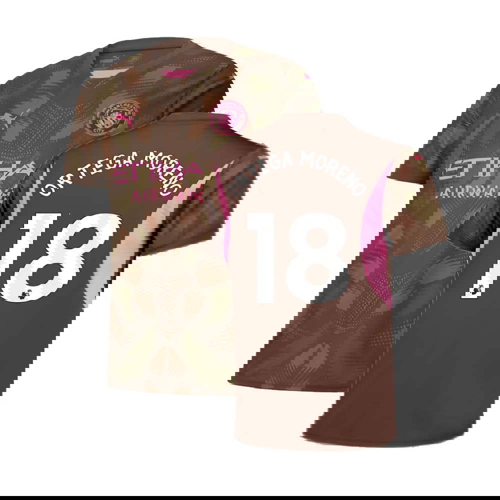 2024-2025 Man City Third Goalkeeper Shirt (Espresso Brown) - Kids (Ortega Moreno 18)