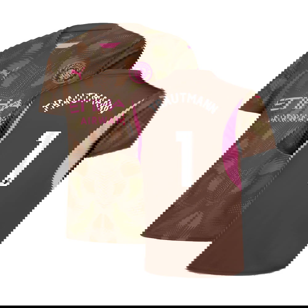 2024-2025 Man City Third Goalkeeper Shirt (Espresso Brown) - Kids (Trautmann 1)