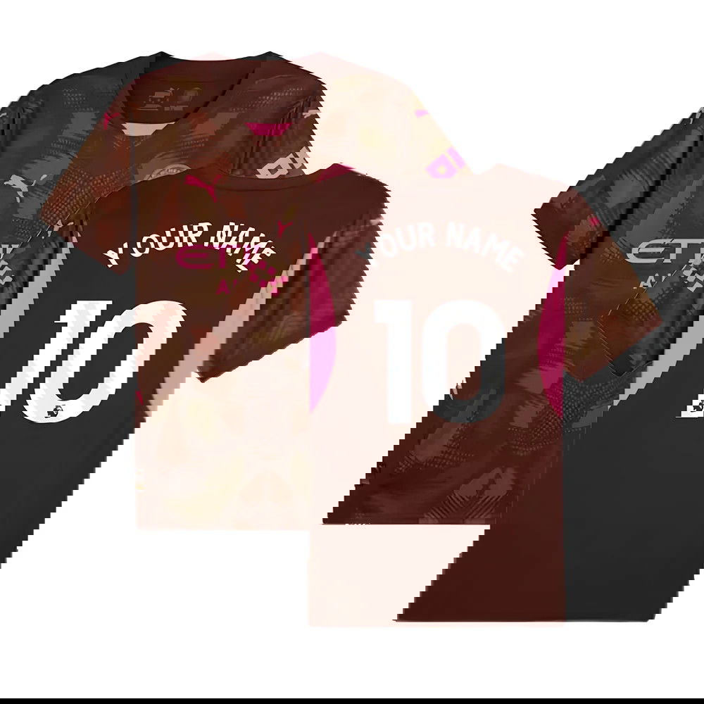 2024-2025 Man City Third Goalkeeper Shirt (Espresso Brown) (Your Name)