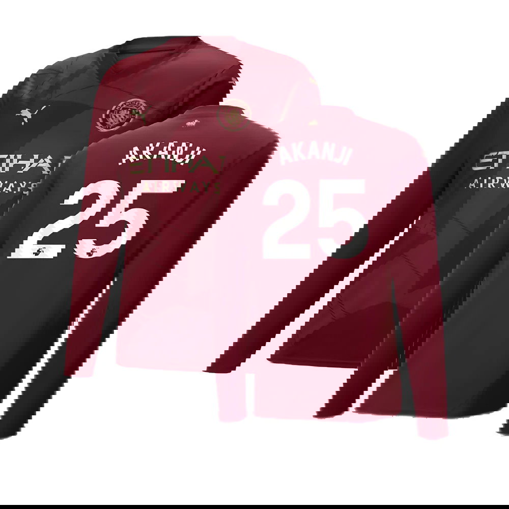 2024-2025 Man City Third Long Sleeve Shirt (Akanji 25)