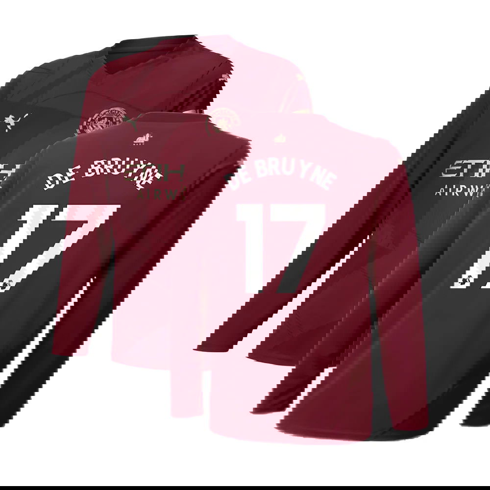 2024-2025 Man City Third Long Sleeve Shirt (Kids) (De Bruyne 17)