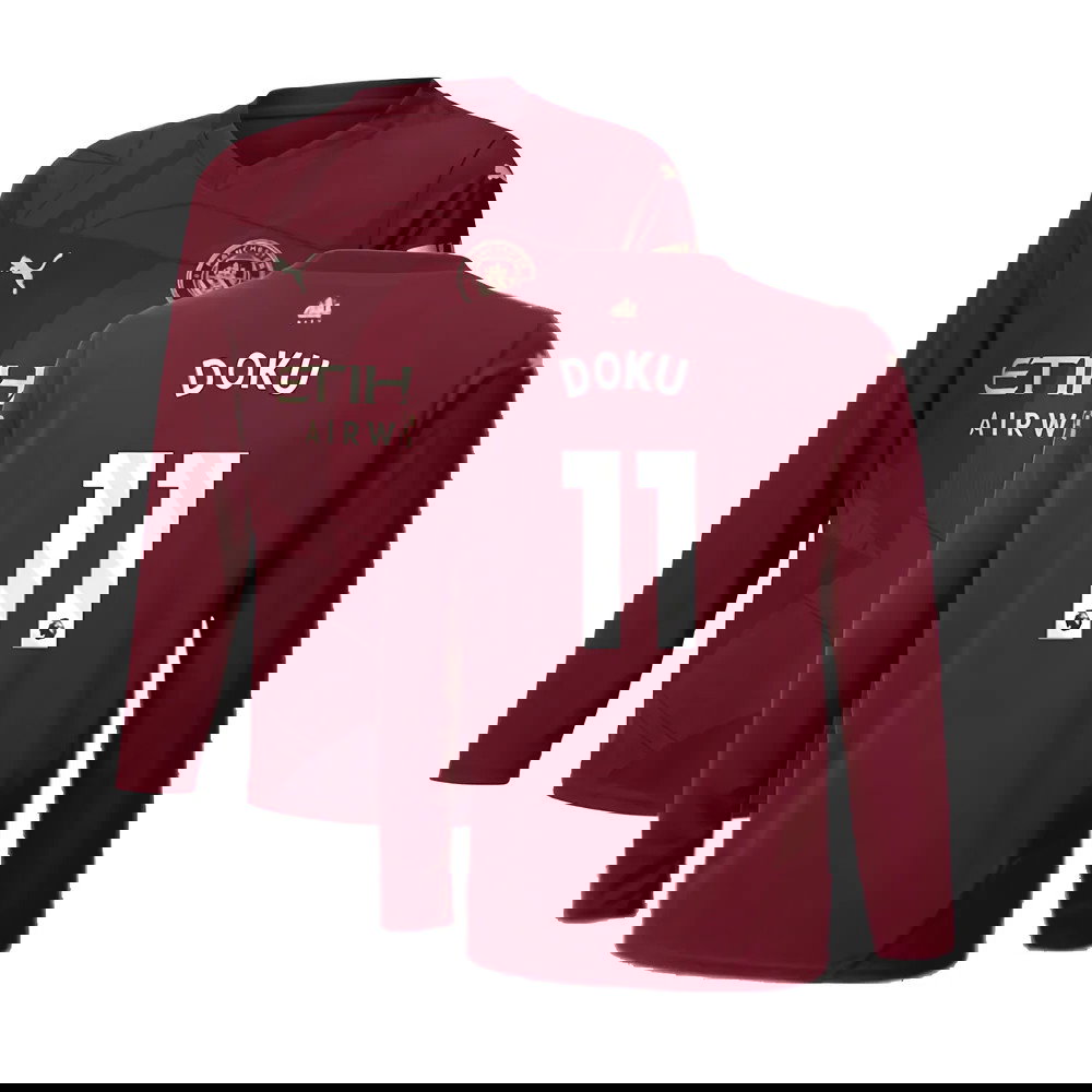 2024-2025 Man City Third Long Sleeve Shirt (Kids) (Doku 11)