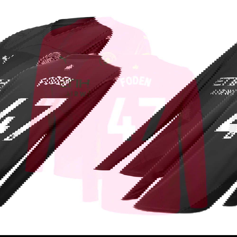 2024-2025 Man City Third Long Sleeve Shirt (Kids) (Foden 47)