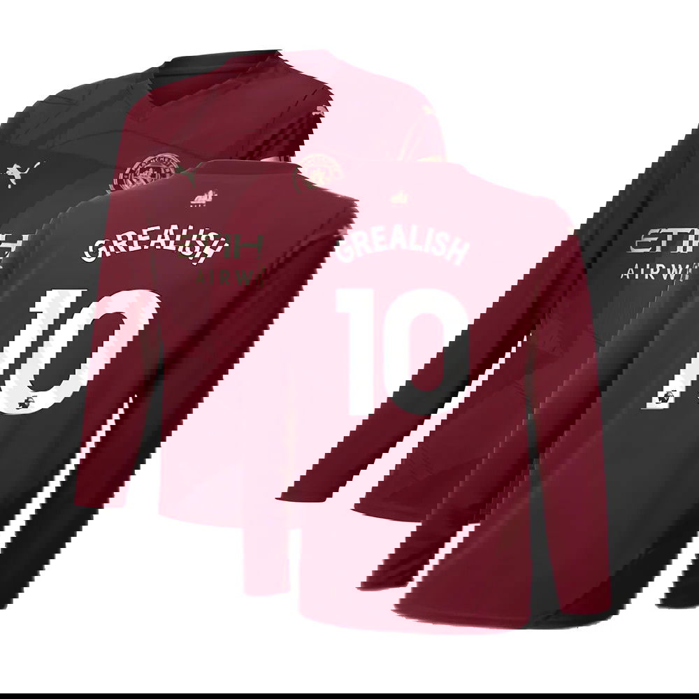 2024-2025 Man City Third Long Sleeve Shirt (Kids) (Grealish 10)