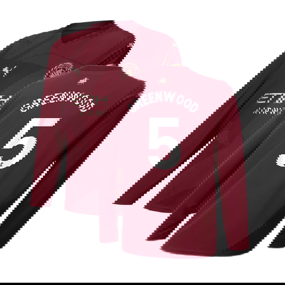 2024-2025 Man City Third Long Sleeve Shirt (Kids) (Greenwood 5)