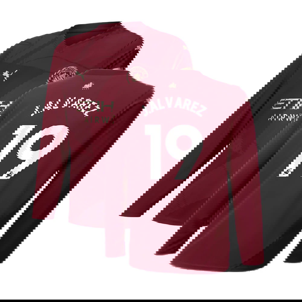 2024-2025 Man City Third Long Sleeve Shirt (Kids) (J.Alvarez 19)