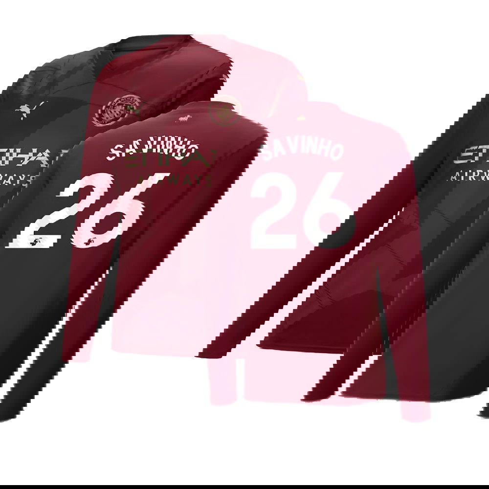 2024-2025 Man City Third Long Sleeve Shirt (Savinho 26)