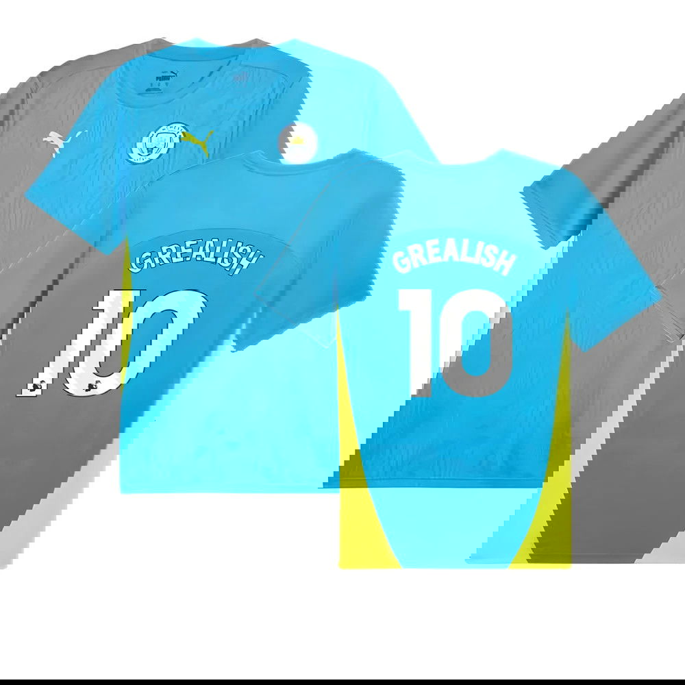 2024-2025 Man City Training Shirt (Magic Blue) (Grealish 10)