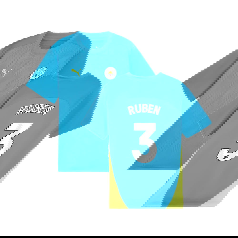 2024-2025 Man City Training Shirt (Magic Blue) - Kids (Ruben 3)