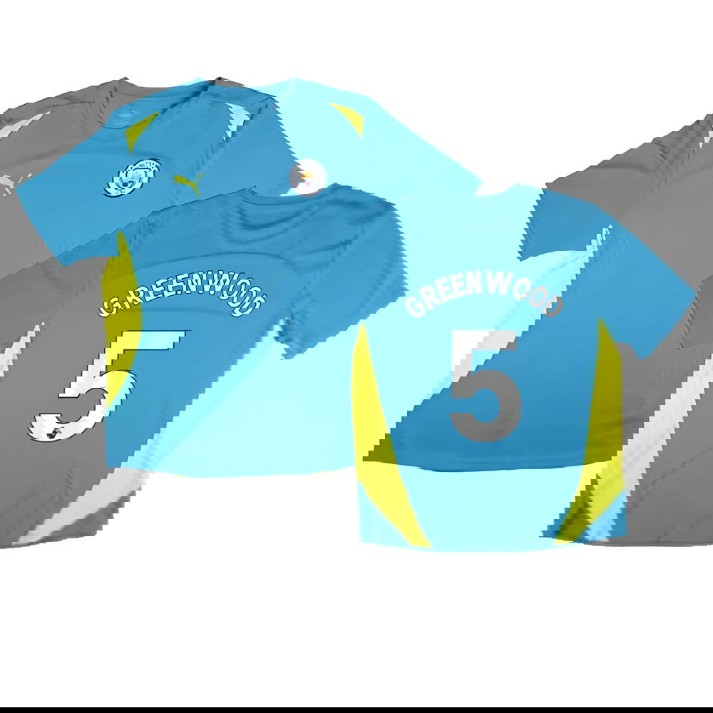 2024-2025 Man City Training Shirt Pro (Blue) (Greenwood 5)