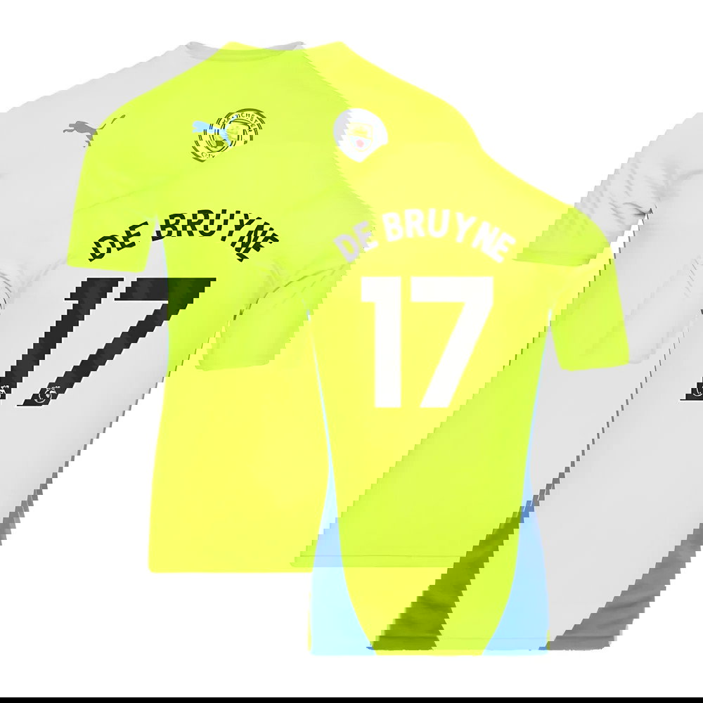 2024-2025 Man City Training Shirt (Yellow Glow) (De Bruyne 17)