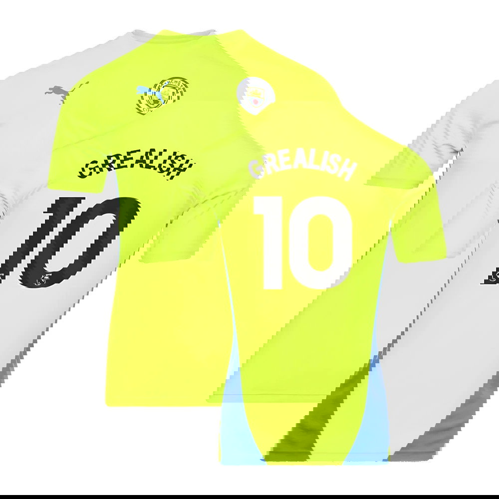 2024-2025 Man City Training Shirt (Yellow Glow) (Grealish 10)