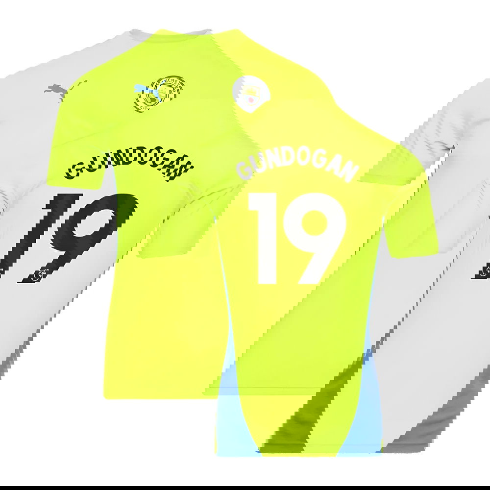 2024-2025 Man City Training Shirt (Yellow Glow) (Gundogan 19)