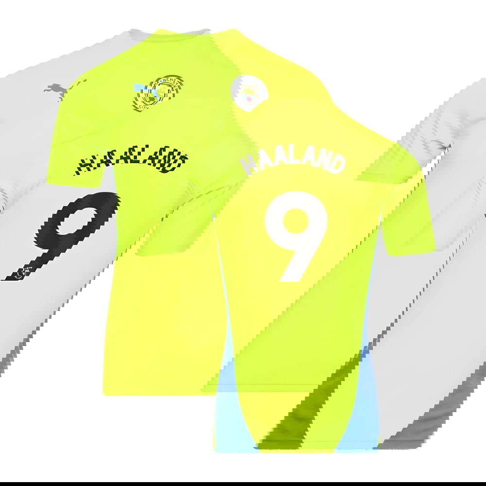 2024-2025 Man City Training Shirt (Yellow Glow) (Haaland 9)