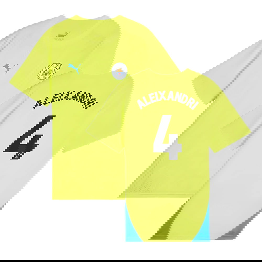 2024-2025 Man City Training Shirt (Yellow Glow) - Kids (Aleixandri 4)