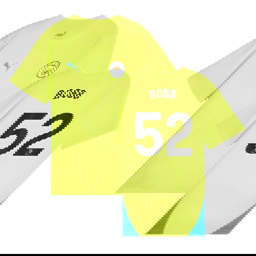 2024-2025 Man City Training Shirt (Yellow Glow) - Kids (Bobb 52)