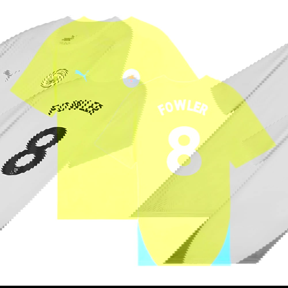 2024-2025 Man City Training Shirt (Yellow Glow) - Kids (Fowler 8)