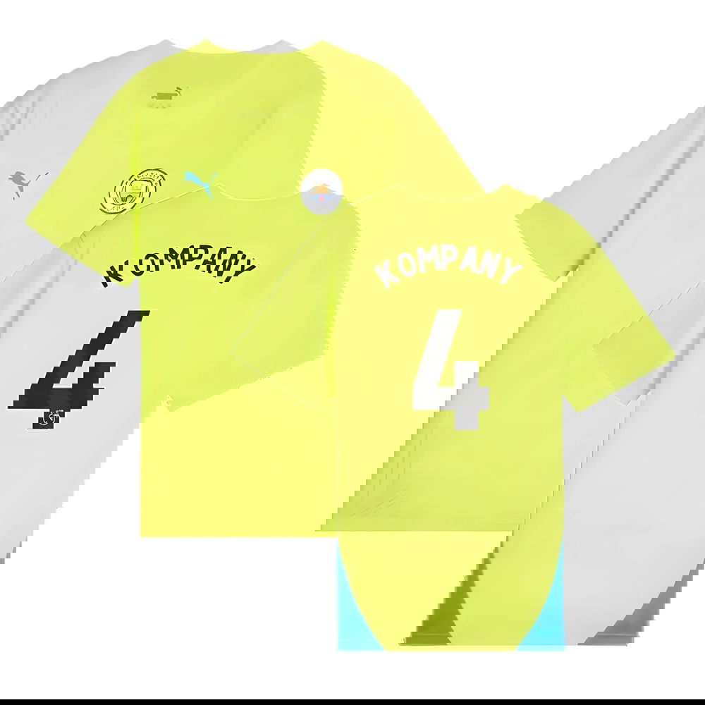 2024-2025 Man City Training Shirt (Yellow Glow) - Kids (Kompany 4)