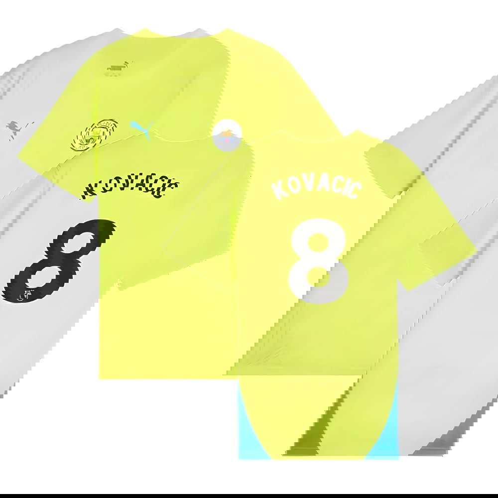2024-2025 Man City Training Shirt (Yellow Glow) - Kids (Kovacic 8)