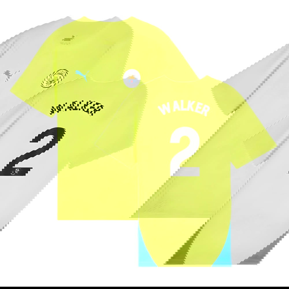2024-2025 Man City Training Shirt (Yellow Glow) - Kids (Walker 2)