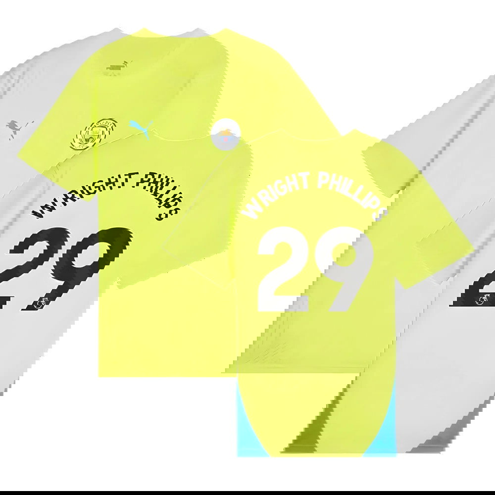 2024-2025 Man City Training Shirt (Yellow Glow) - Kids (Wright Phillips 29)