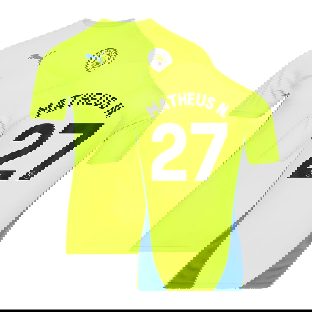 2024-2025 Man City Training Shirt (Yellow Glow) (Matheus N. 27)