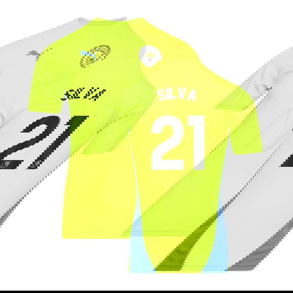 2024-2025 Man City Training Shirt (Yellow Glow) (Silva 21)