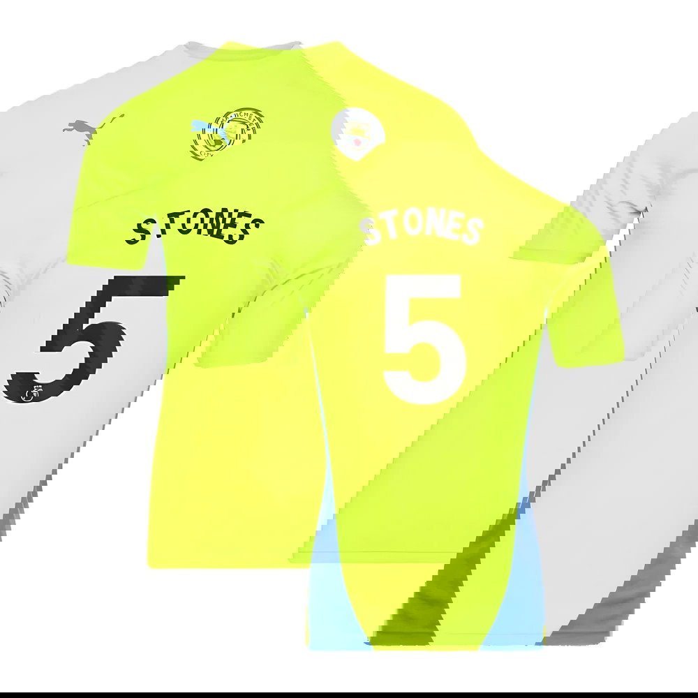 2024-2025 Man City Training Shirt (Yellow Glow) (Stones 5)