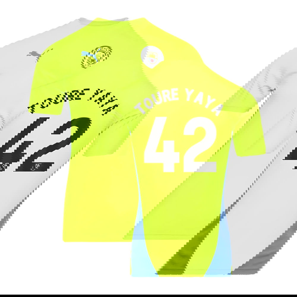2024-2025 Man City Training Shirt (Yellow Glow) (Toure Yaya 42)