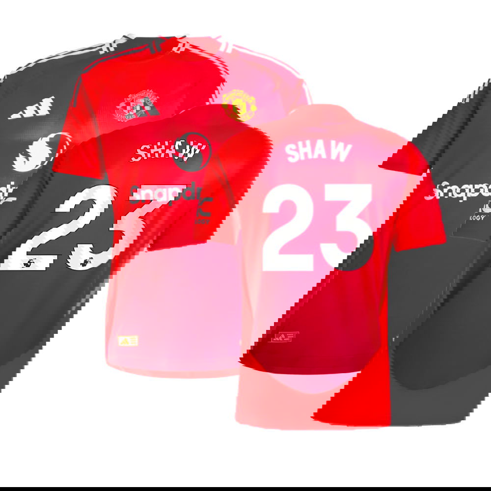 2024-2025 Man Utd Authentic Home Shirt (Shaw 23)