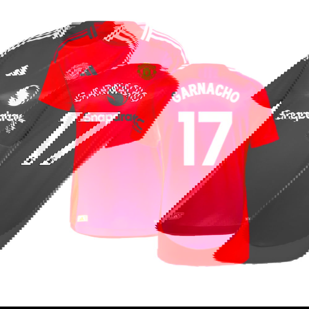 2024-2025 Man Utd Authentic Home Shirt (Womens) (Garnacho 17)