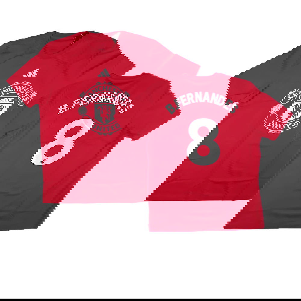 2024-2025 Man Utd DNA Graphic Tee (Red) (B.Fernandes 8)