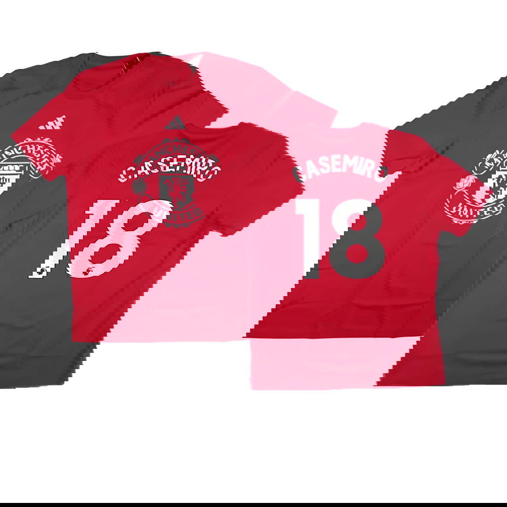 2024-2025 Man Utd DNA Graphic Tee (Red) (Casemiro 18)