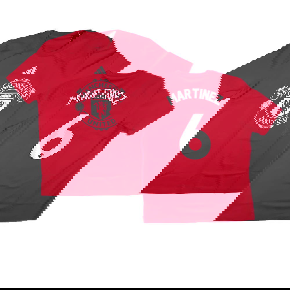 2024-2025 Man Utd DNA Graphic Tee (Red) (Martinez 6)