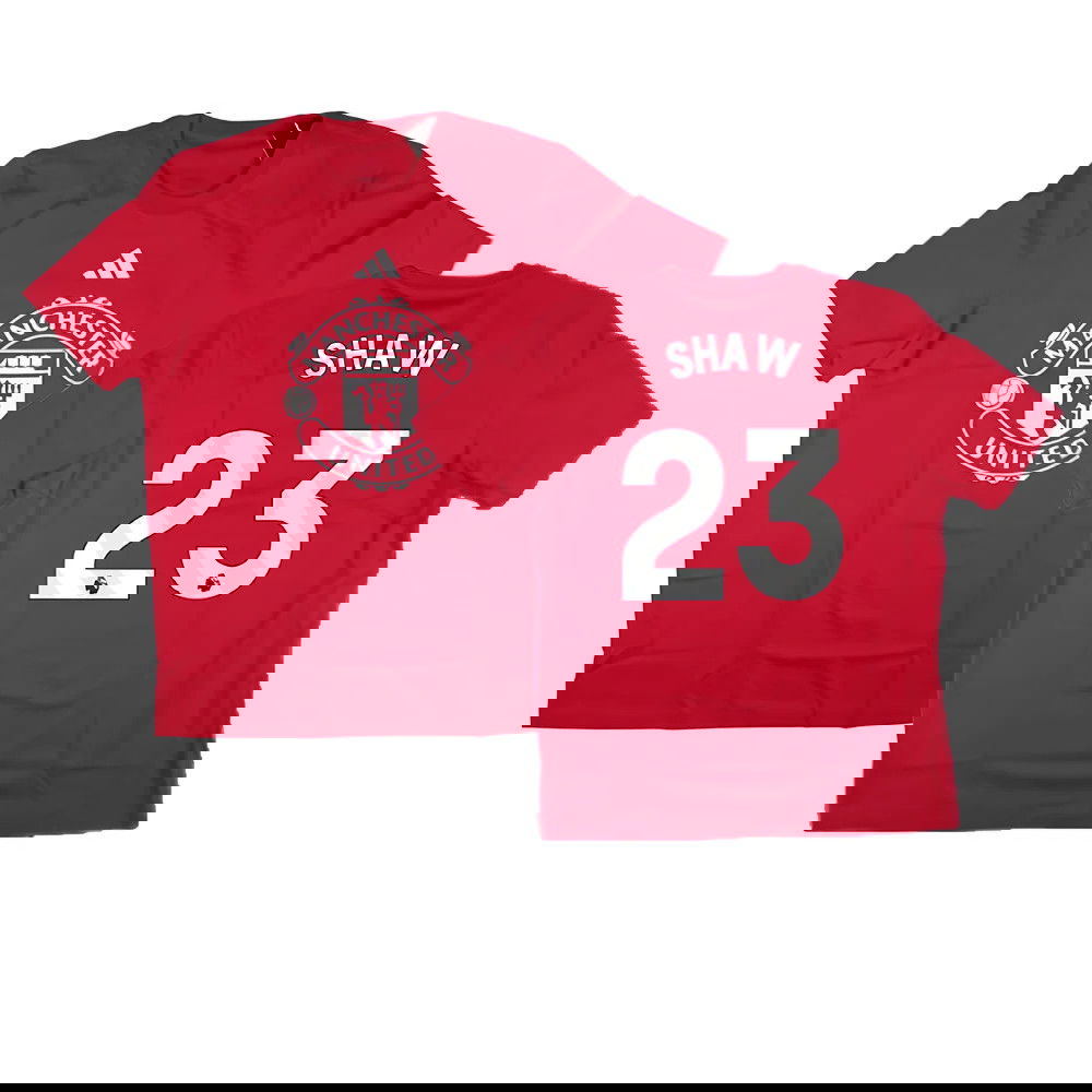 2024-2025 Man Utd DNA Graphic Tee (Red) (Shaw 23)