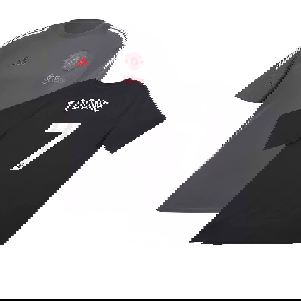 2024-2025 Man Utd EU Training Tee (Carbon) (Toone 7)